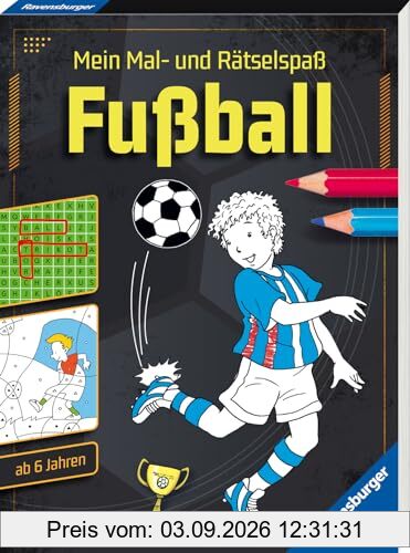 Mein Mal- und Rätselspaß: Fußball