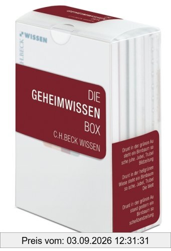 Die Geheimwissen Box: Enthält: 2133 Reinalter, Die Freimaurer; 2023 Edighoffer, Die Rosenkreuzer; 2383 Auffarth, Die Ketzer; 2082 Behringer, Hexen; 2340 Schwerhoff, Die Inquisition