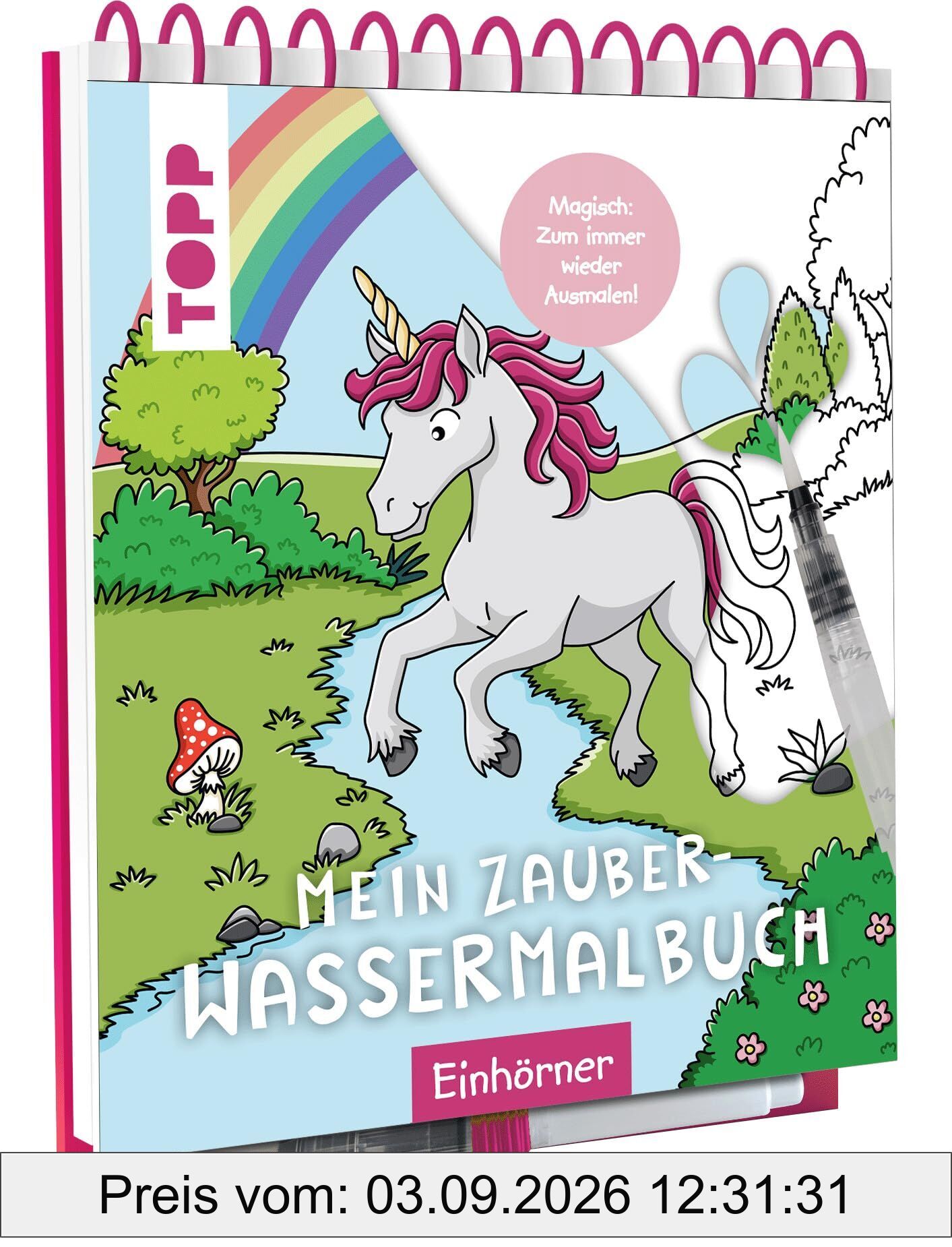 Mein Zauber-Wassermalbuch Einhörner