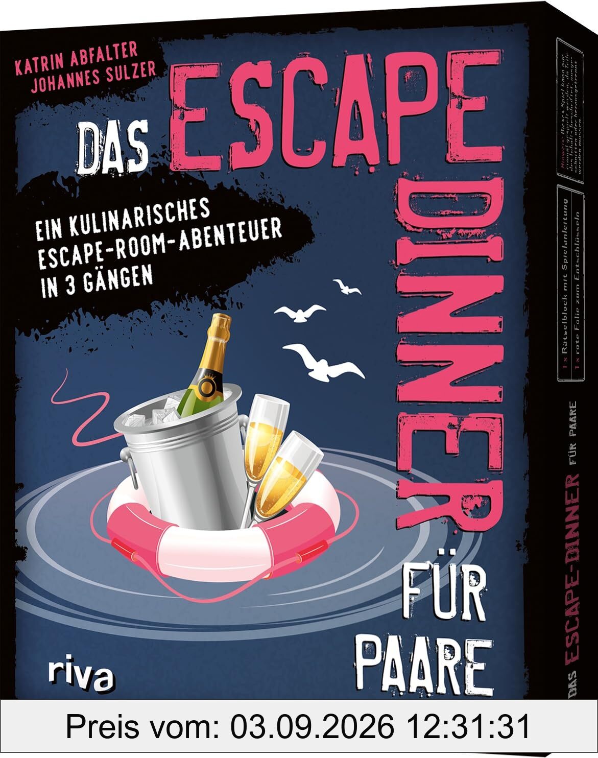 Das Escape-Dinner für Paare: Ein kulinarisches Escape-Room-Abenteuer in 3 Gängen. Geschenk für Paare, Fans von Escape Room, Rätseln. Zu Geburtstag, ... Jahrestag, Weihnachten, Spieleabend. Ab 12 J.