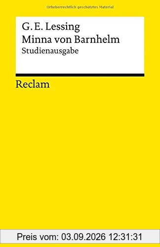 Minna von Barnhelm, oder das Soldatenglück: Studienausgabe (Reclams Universal-Bibliothek)