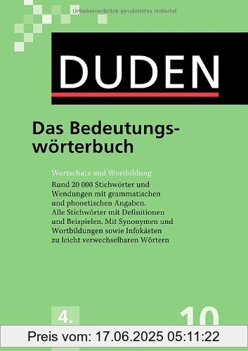 Binding : Gebundene Ausgabe, Edition : 4., aktualisierte und erweiterte Auflage., Label : Bibliographisches Institut, Mannheim, Publisher : Bibliographisches Institut, Mannheim, medium : Gebundene Ausgabe, numberOfPages : 1151, publicationDate : 2010-02-18, authors : Wolfgang Müller, languages : german, ISBN : 3411041048
