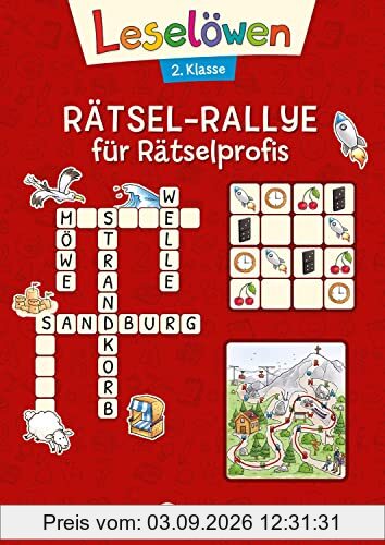 Leselöwen Rätsel-Rallye für Leseprofis - 2. Klasse (Rot): Rätsel-Spaß zum Lesen- und Schreibenlernen für Kinder ab 7 Jahren (Leselöwen Rätselwelt)