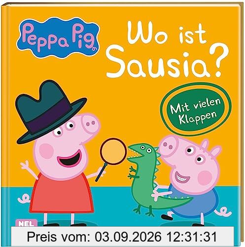 Peppa Pig: Wo ist Sausia?: Bilderbuch mit vielen Klappen - zum Mitsuchen und Mitmachen ab 2 Jahren | Für Kita-Kinder