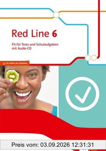 Red Line 6. Ausgabe Bayern: Fit für Tests und Schulaufgaben mit Audios Klasse 10 (Red Line. Ausgabe für Bayern ab 2017)