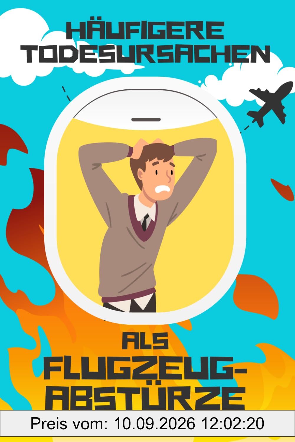 Häufigere Todesursachen als Flugzeugabstürze | Flugangst überwinden mit 50 humorvollen Vergleichen | Perfekt als Geschenk!