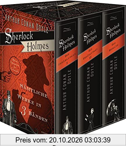 Sherlock Holmes - Sämtliche Werke in 3 Bänden (Die Erzählungen I, Die Erzählungen II, Die Romane) (3 Bände im Schuber)