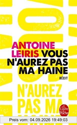 Vous n'aurez pas ma haine