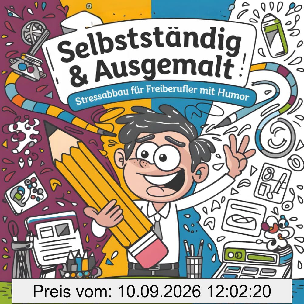 Selbstständig & Ausgemalt: Das Anti-Stress Fluchmalbuch für Unternehmer: Kreative Geschenkidee für Freelancer und Selbstständige - Stressabbau mit Humor und derben Sprüchen