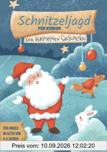 Schnitzeljagd für Kinder: Die verlorenen Weihnachtsgeschenke: Komplettset | für 4-6 Jährige | bis zu 8 Kinder
