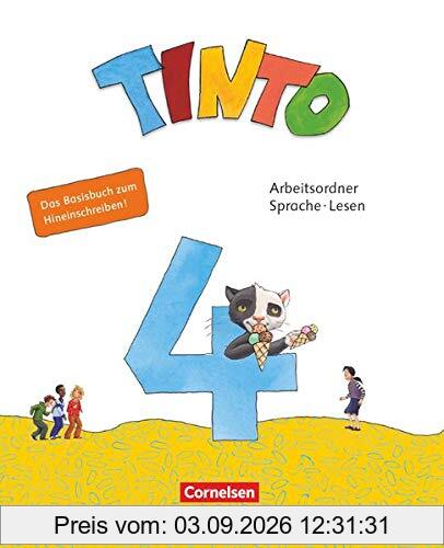 Tinto Sprachlesebuch 2-4 - Neubearbeitung 2019 - 4. Schuljahr: Basisordner Sprache und Lesen zum Hineinschreiben - Verbrauchsmaterial mit Wörterliste und BuchTaucher-App