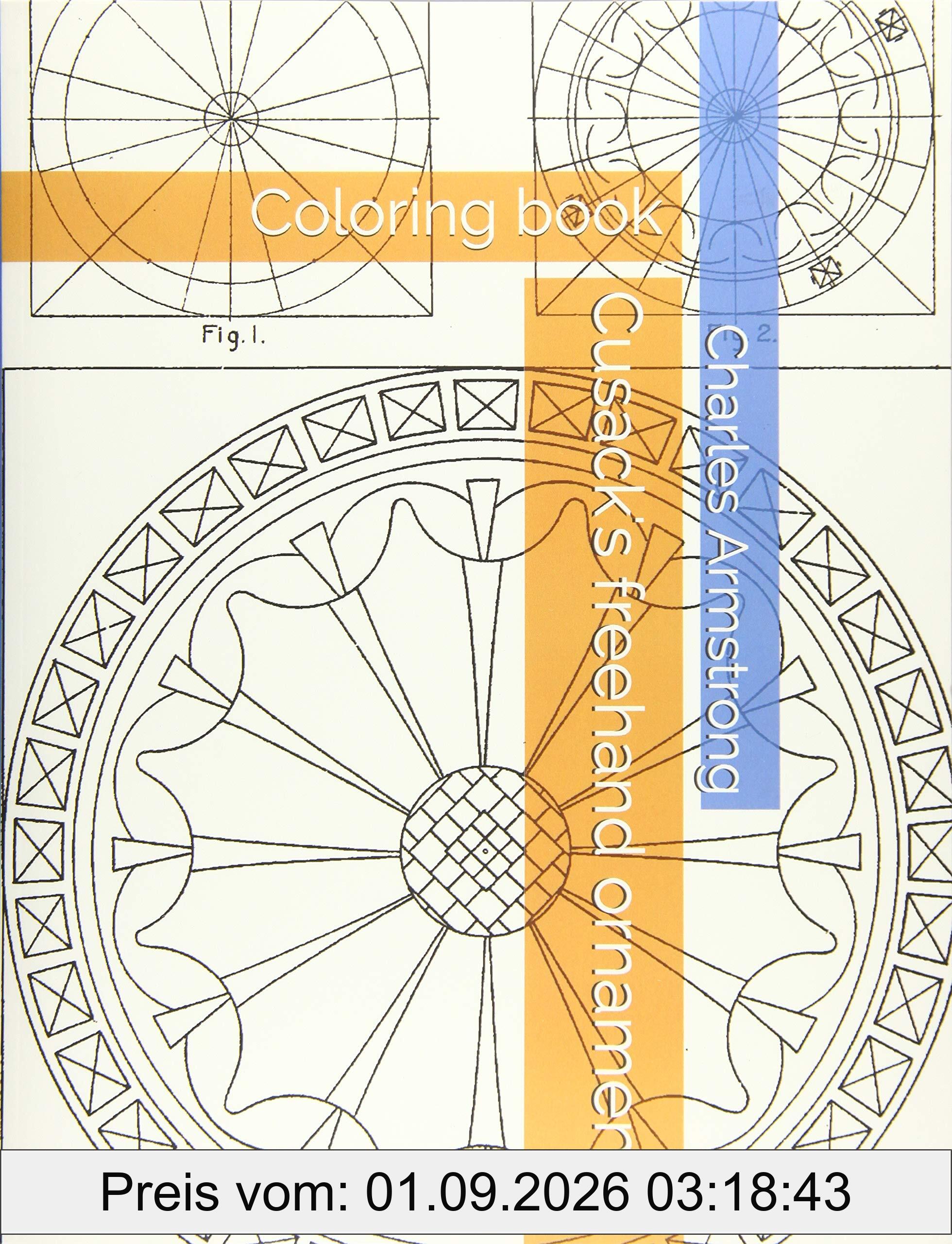 Cusack's freehand ornament: Coloring book