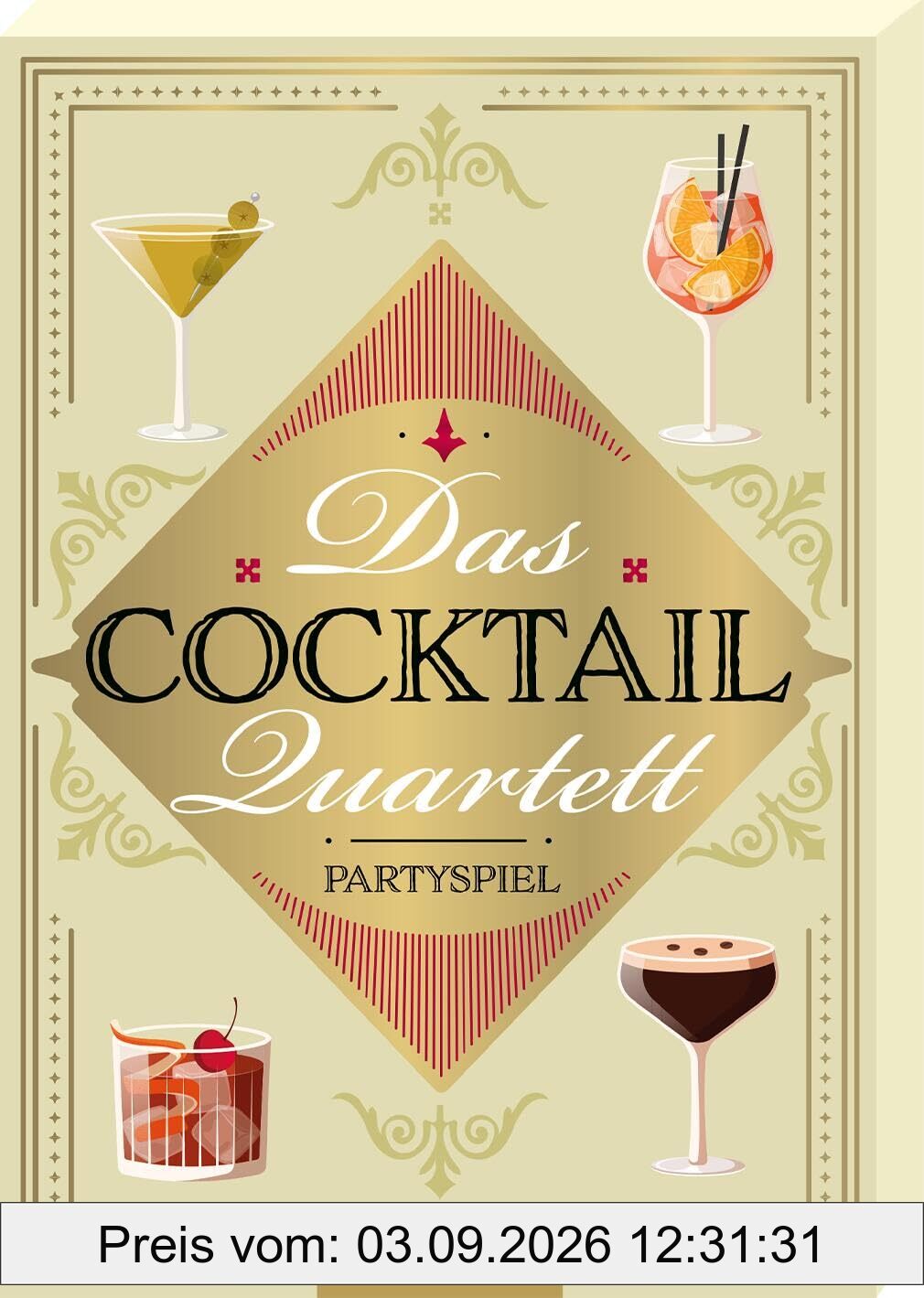 Das Cocktail-Quartett: Partyspiel | Originelles Partyspiel mit Cocktail-Rezepten, perfekte Geschenkidee für Freunde