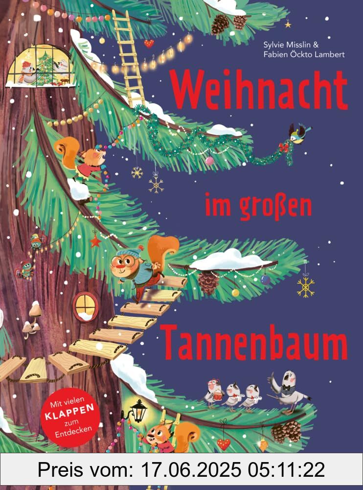 Brand : Betz, Annette, Binding : board_book, Edition : 1., Label : Weihnacht im großen Tannenbaum - Ein Pappbilderbuch mit vielen Klappen zum Entdecken und gemeinsamen Betrachten, medium : board_book, numberOfPages : 16, publicationDate : 2024-09-18, languages : german, ISBN : 3219120555