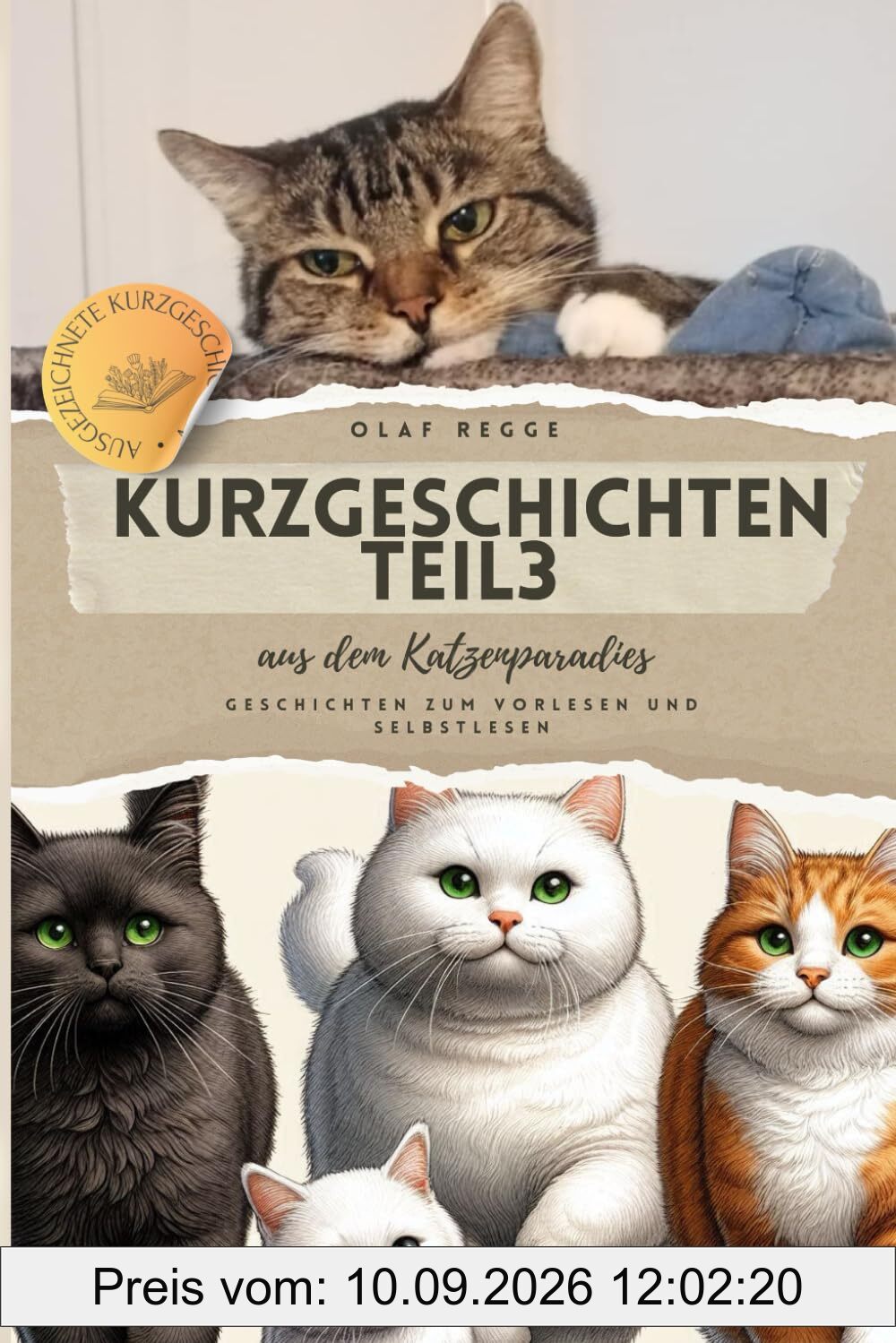 Kurzgeschichten Teil 3 aus dem Katzenparadies: Spannende Geschichten zum Vorlesen und Selberlesen: Katzengeschichten voller Spaß, Freundschaft und ... Katzen - Die Paradieskatzenserie, Band 4)