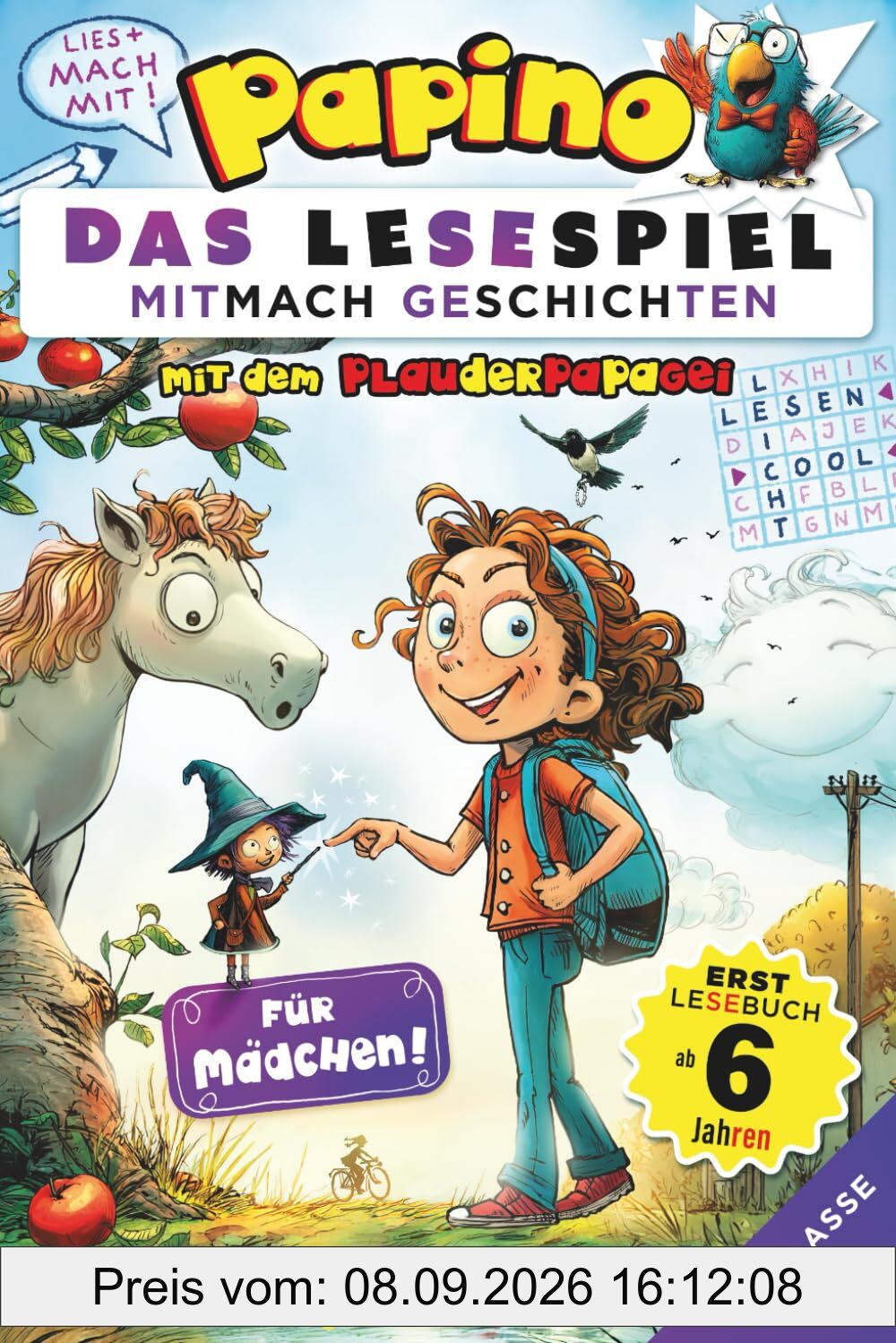Papino – das Lesespiel: Mitmach-Geschichten mit dem Plauderpapagei (Für Mädchen | Erstlesebuch ab 6 Jahren)