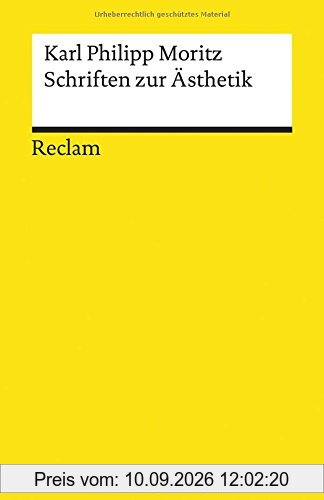 Schriften zur Ästhetik (Reclams Universal-Bibliothek, Band 19519)