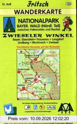 Nationalpark Bayer. Wald (Nördl. Teil) / Zwieseler Winkel 1 : 35 000. Fritsch Wanderkarte: Zwischen Falkenstein und Rachel. Bayerisch Eisenstein, ... Wanderparkplätze und Langlaufloipen