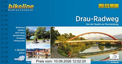 Drau-Radweg: Von der Quelle zur Murmündung. 1:50.000, 508 km, wetterfest/reißfest, GPS-Tracks Download, LiveUpdate (Bikeline Radtourenbücher)