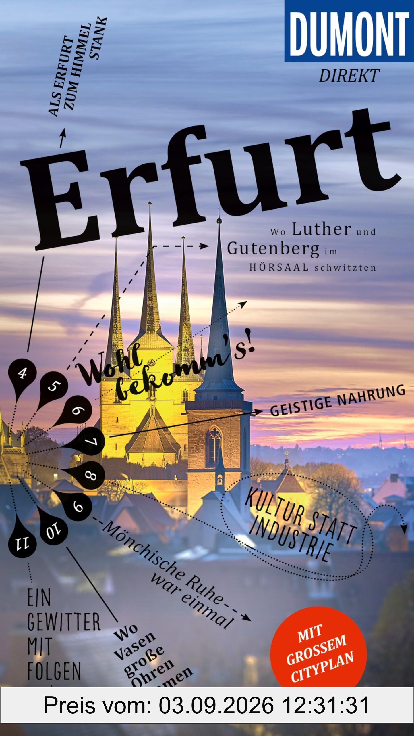 DuMont direkt Reiseführer Erfurt: Mit großem Cityplan