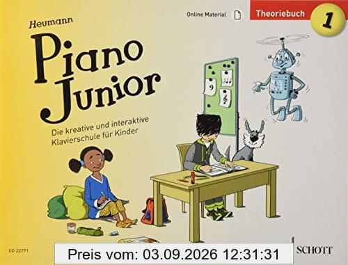 Piano Junior: Theoriebuch 1: Die kreative und interaktive Klavierschule für Kinder. Band 1. Klavier. (Piano Junior - deutsche Ausgabe)