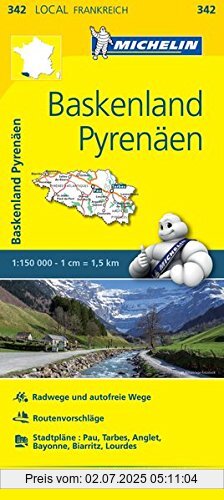 Die Buchhandlung in Oelde hat das Buch Michelin Baskenland - Pyrenäen: Straßen- und Tourismuskarte 1:150.000 (MICHELIN Localkarten)
