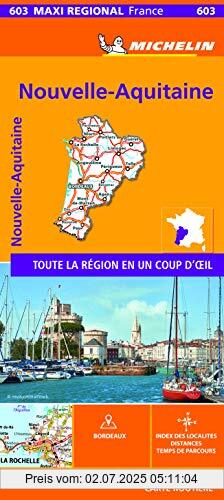 Die Buchhandlung in Oelde hat das Buch Aquitaine, Limousin and Poitou-Charentes , France - Michelin (France Maxi Regional)