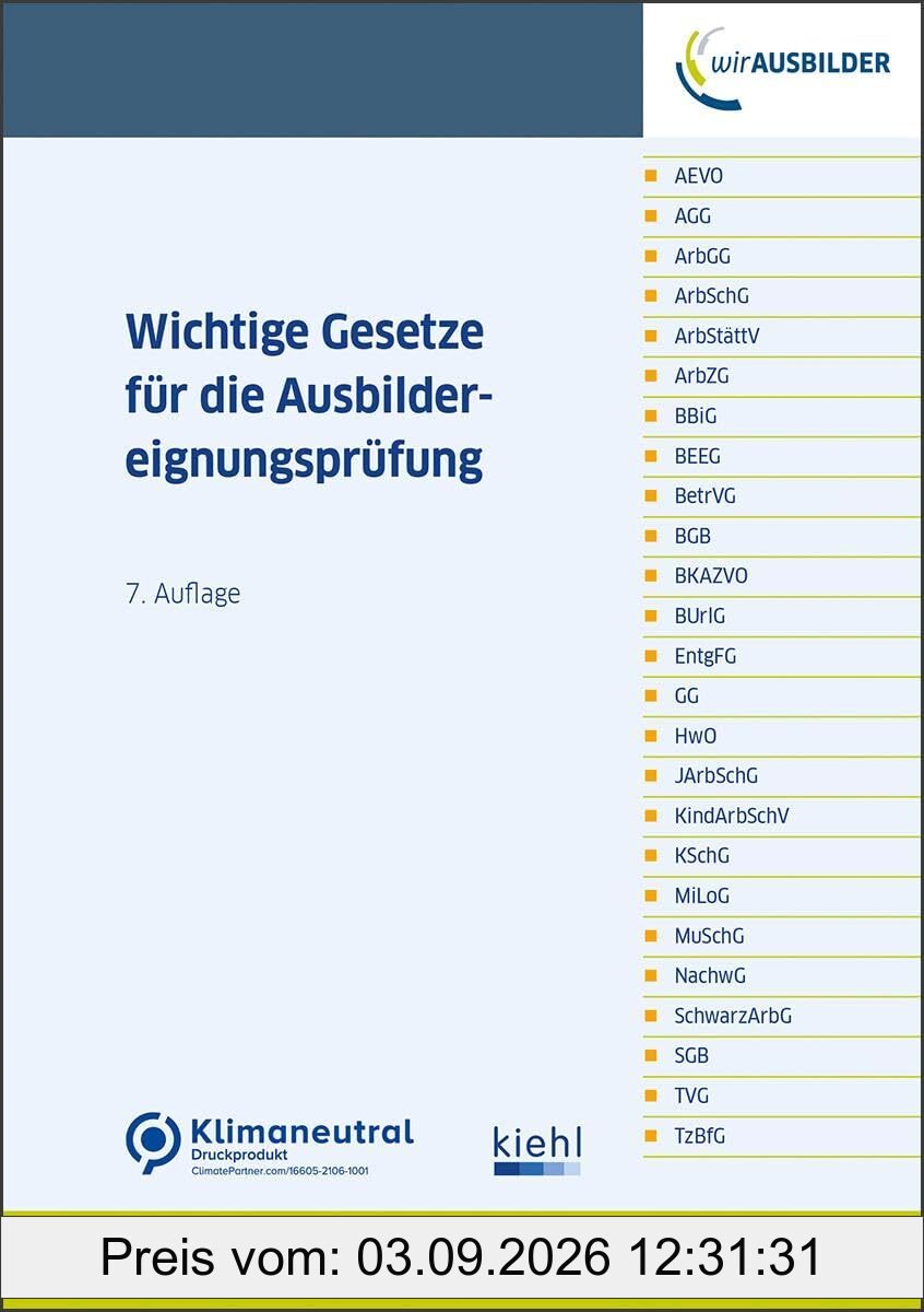Wichtige Gesetze für die Ausbildereignungsprüfung