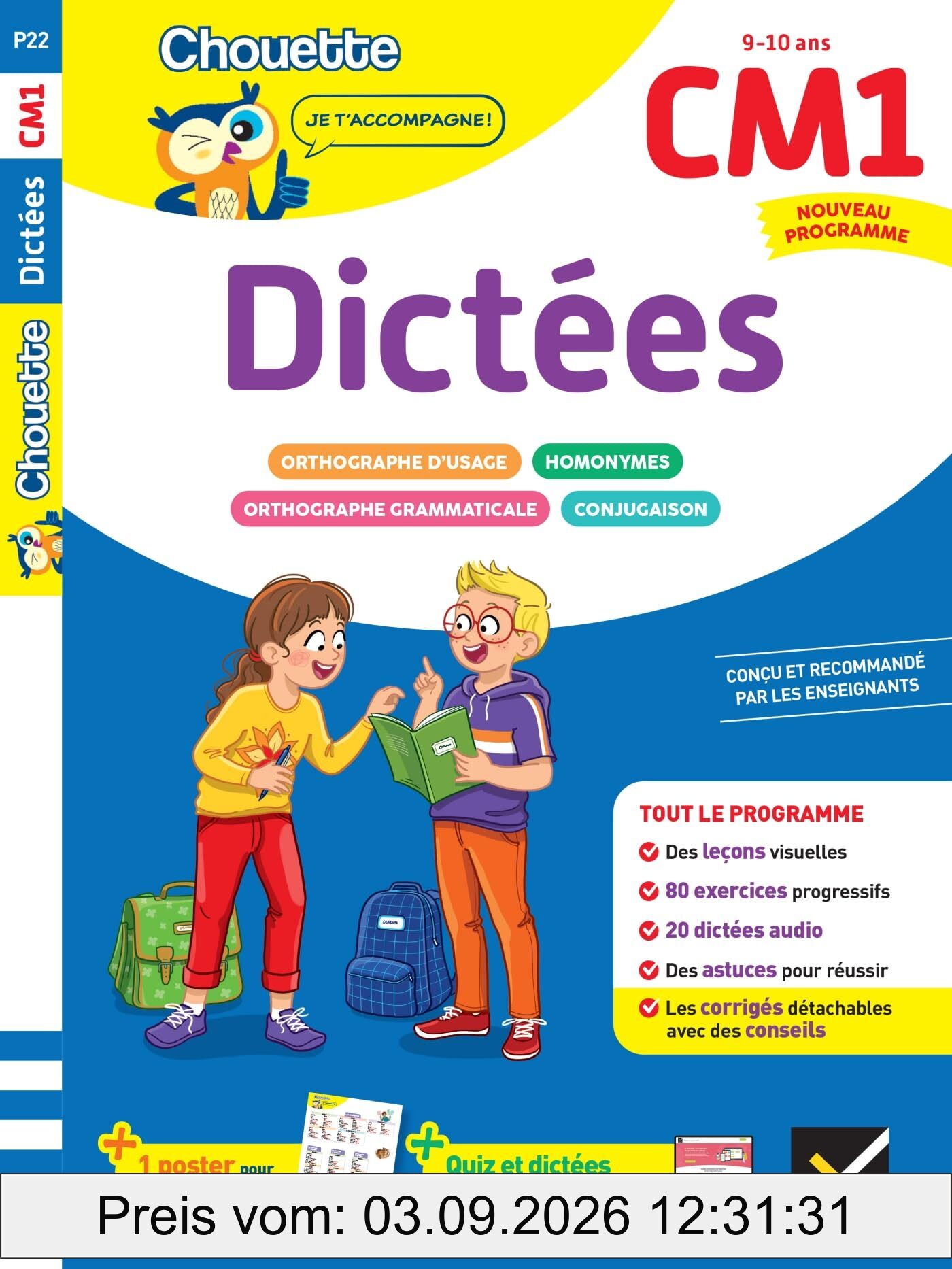 Dictées CM1, 9-10 ans : nouveau programme