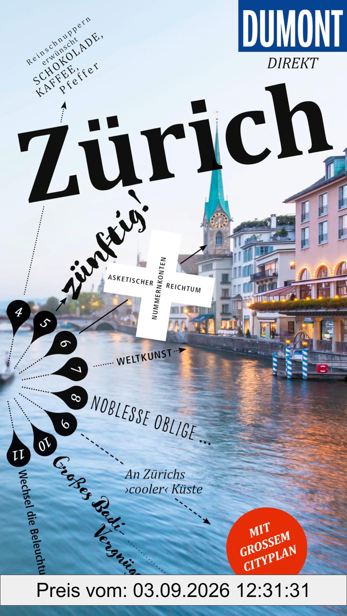 DUMONT direkt Reiseführer Zürich: Mit großem Cityplan