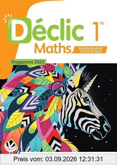 Maths 1re enseignement scientifique : programme 2023