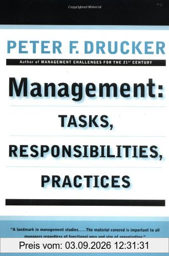 Management: Tasks, Responsibilities, Practices (Harper & Row Management Library)