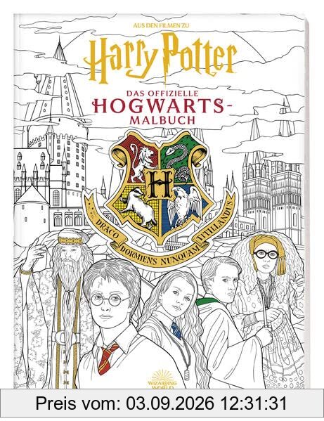 Aus den Filmen zu Harry Potter: Das offizielle Hogwarts-Malbuch: Malbuch mit Cover mit Goldfolienprägung