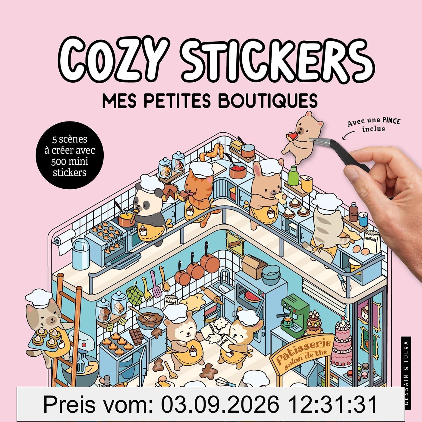Mes petites boutiques : 5 scènes à créer avec 500 mini stickers : cozy stickers