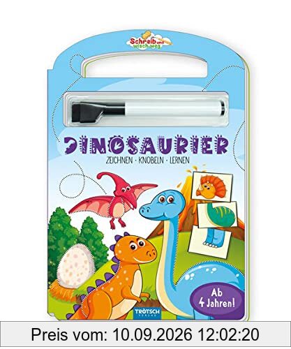 Trötsch Pappenbuch Schreib und wisch weg Pappenbuch Dinosaurier: Beschäftigungsbuch Lernbuch Übungsbuch