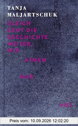Gleich geht die Geschichte weiter, wir atmen nur aus: Essays