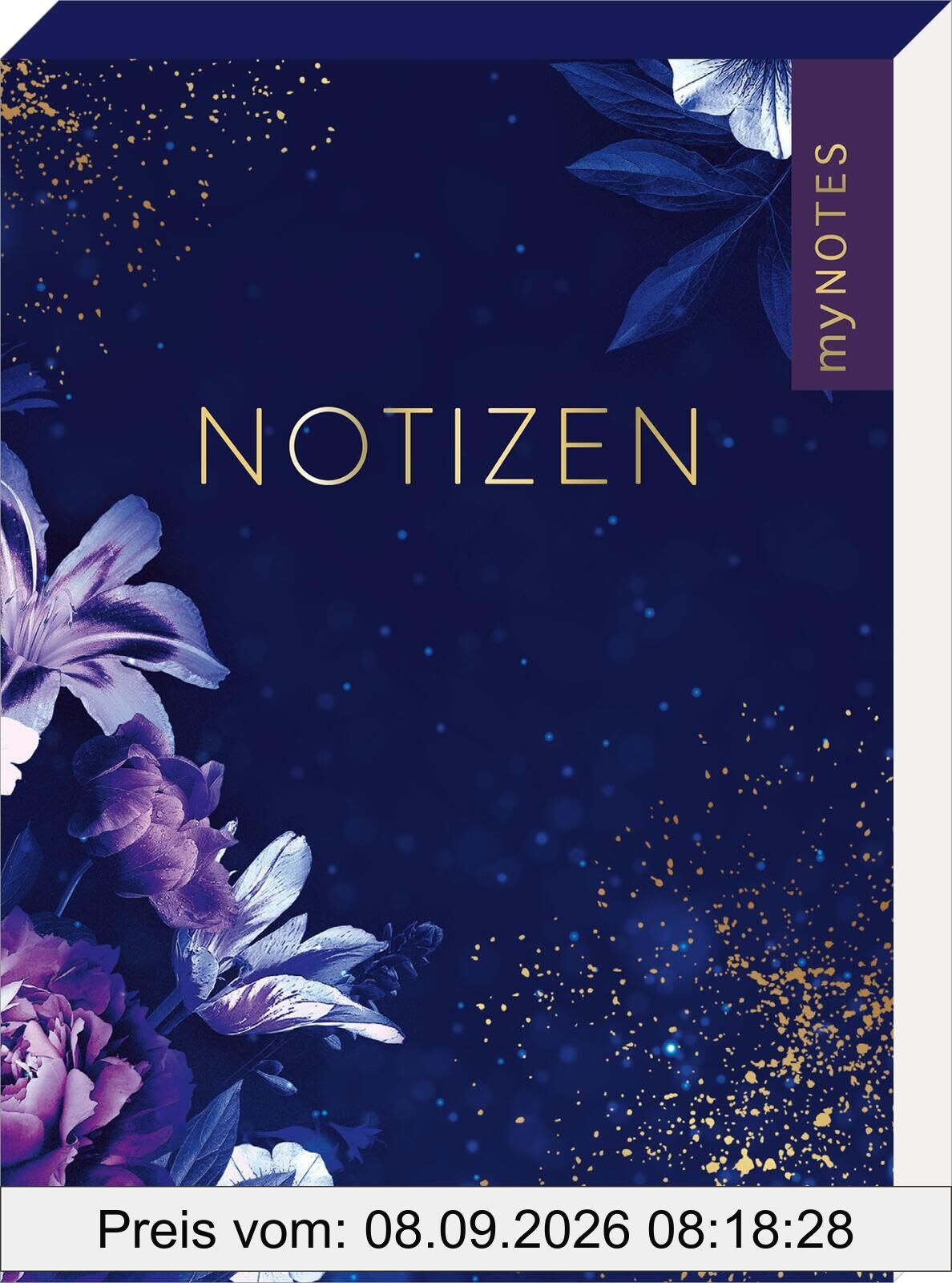 myNOTES Papeterie: Notizblock Romance: Block A6, Blankoseiten, 80 Blatt für To-dos, Notizen