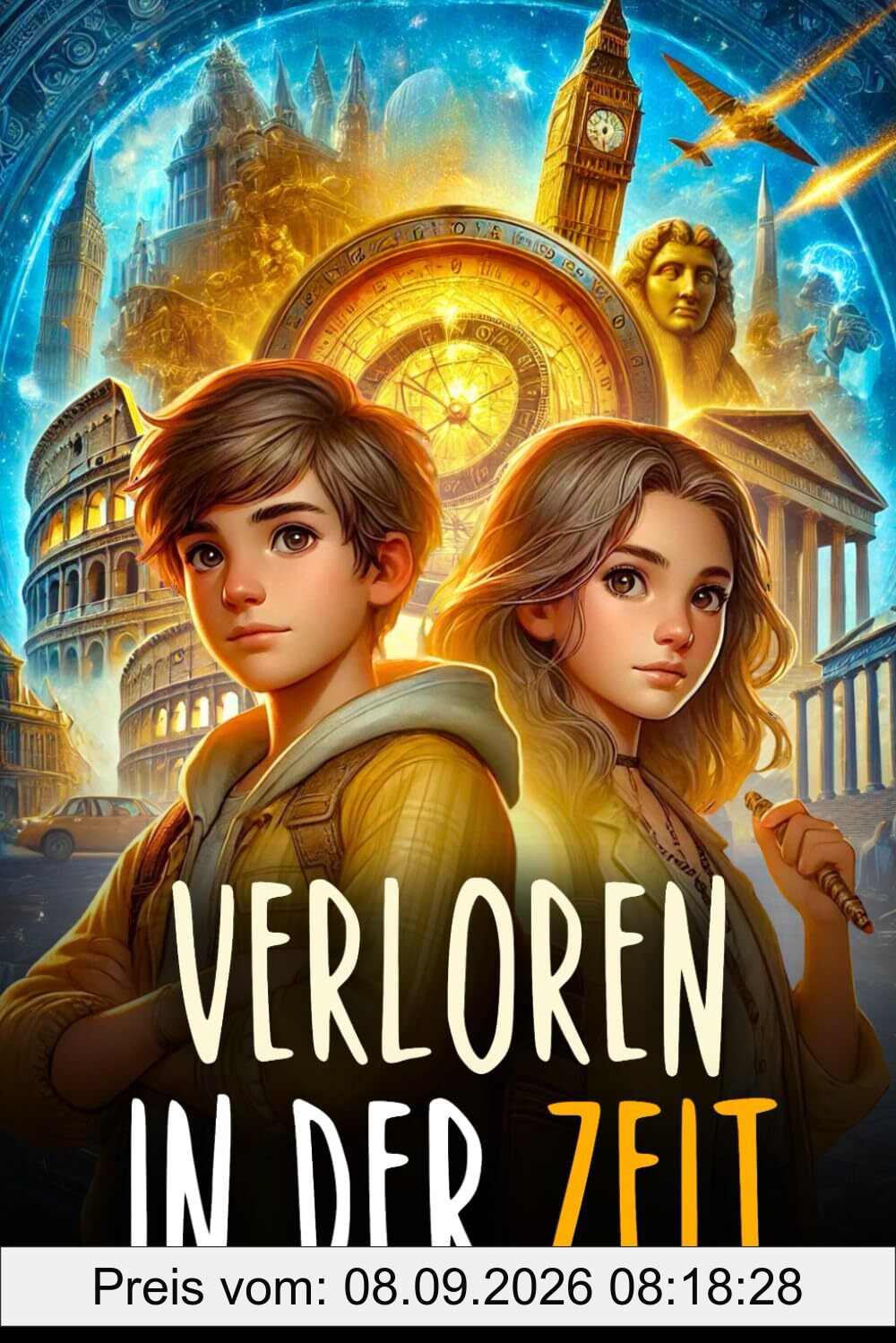 VERLOREN IN DER ZEIT: Ein Abenteuerbuch für Kinder, das Zeitreisen lebendig macht und die Bedeutung von Mut, Freundschaft und Wissen lehrt. Kinderbuch ab 10