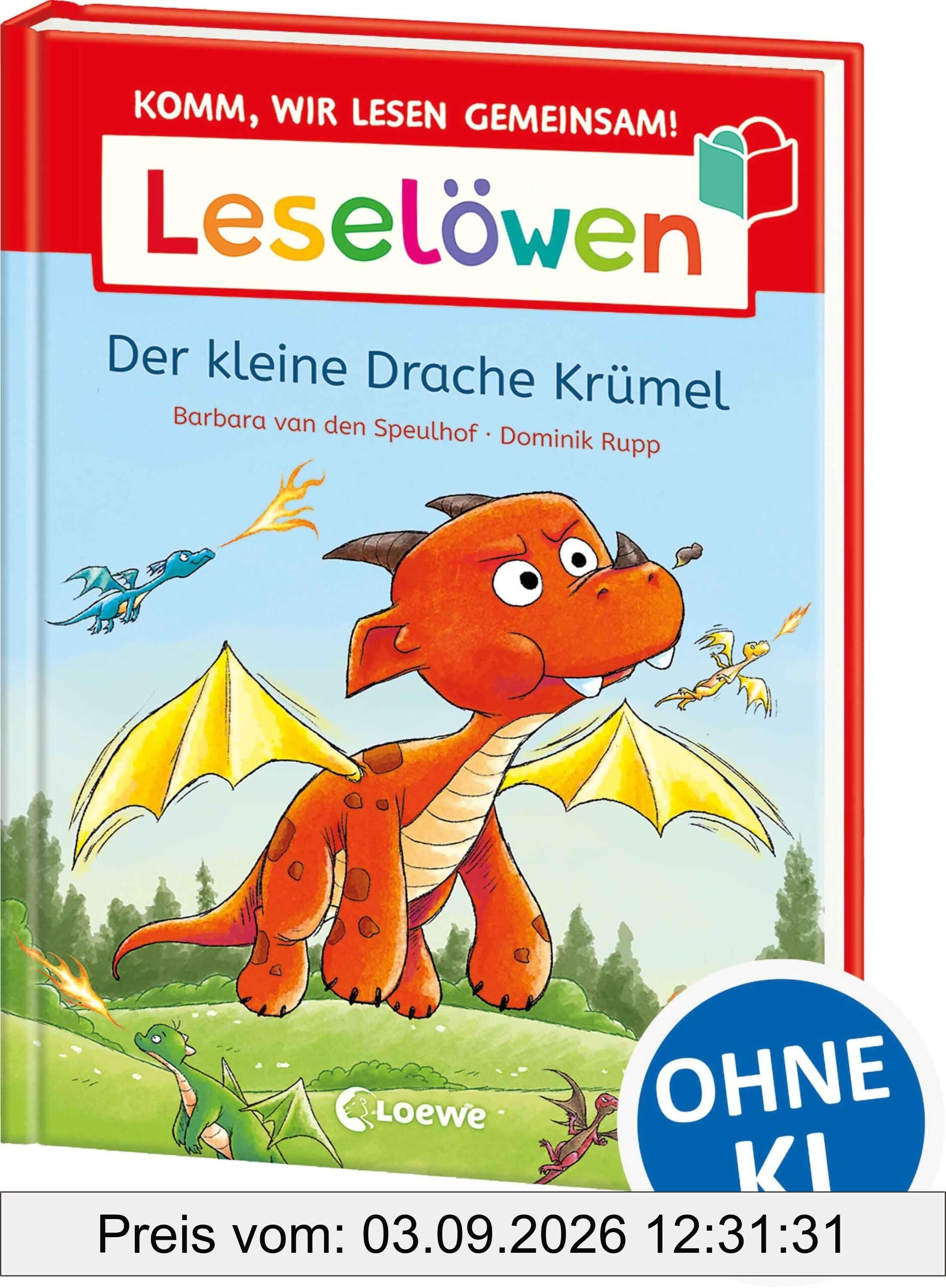 Leselöwen - Komm, wir lesen gemeinsam! - Der kleine Drache Krümel: Gemeinsam laut lesen - Mit Leselernschrift ABeZeh und Silbenfärbung - Erstlesebuch für Kinder ab 5 Jahren