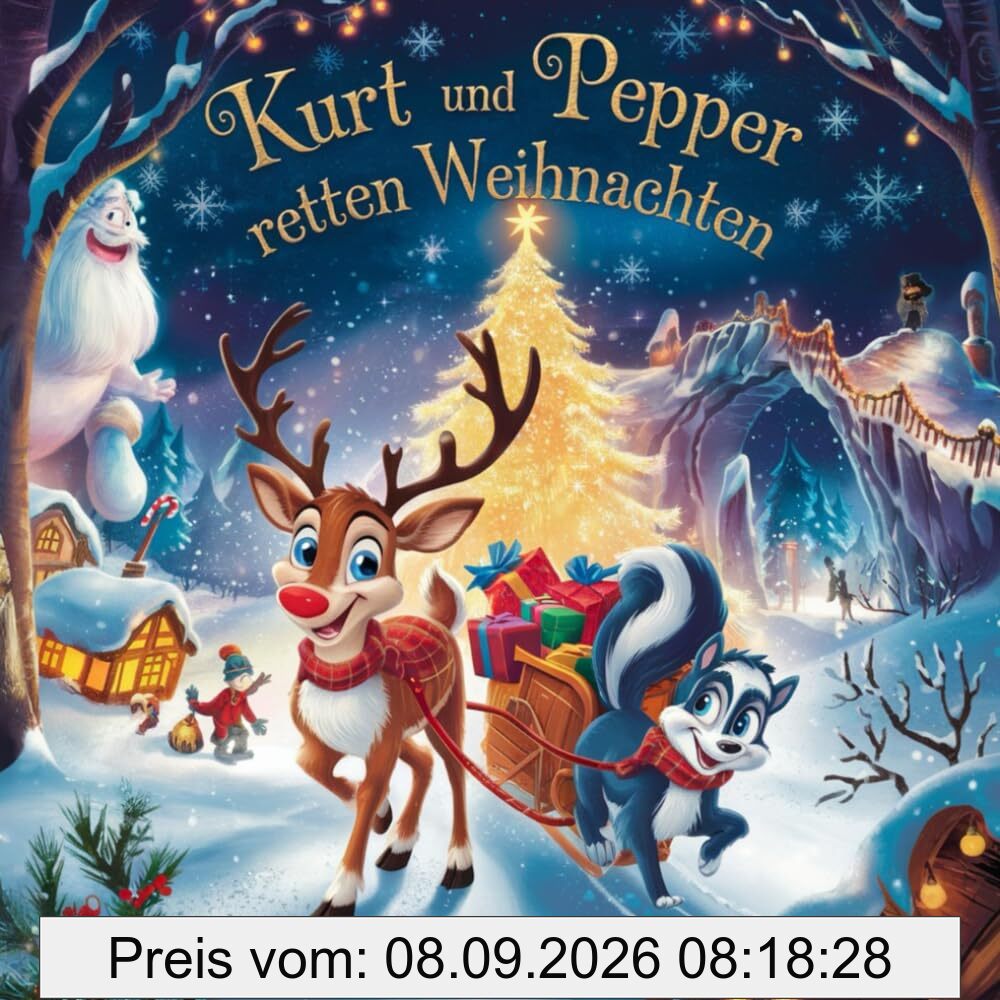 Kurt und Pepper retten Weihnachten - 24 aufregende Abenteuergeschichten für die Zeit bis Heiligabend.: Ideal für die Adventszeit: Kurze Geschichten ... oder Selberlesen für Kinder ab 4 Jahren.