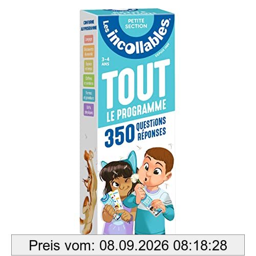 Les incollables : tout le programme, 350 questions réponses : petite section, 3-4 ans