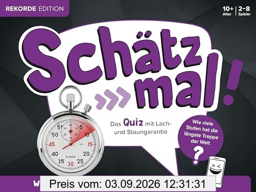 Schätz mal! Rekorde Edition: Das Quiz mit Lach- und Staungarantie | Ab 10 Jahre | 2-8 Spieler