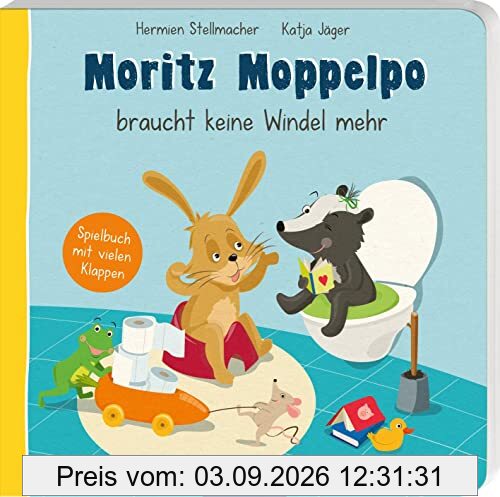 Moritz Moppelpo braucht keine Windel mehr: Ein Spielbuch mit vielen Klappen | Der Klassiker zum Thema Sauberwerden für Kinder ab 24 Monaten