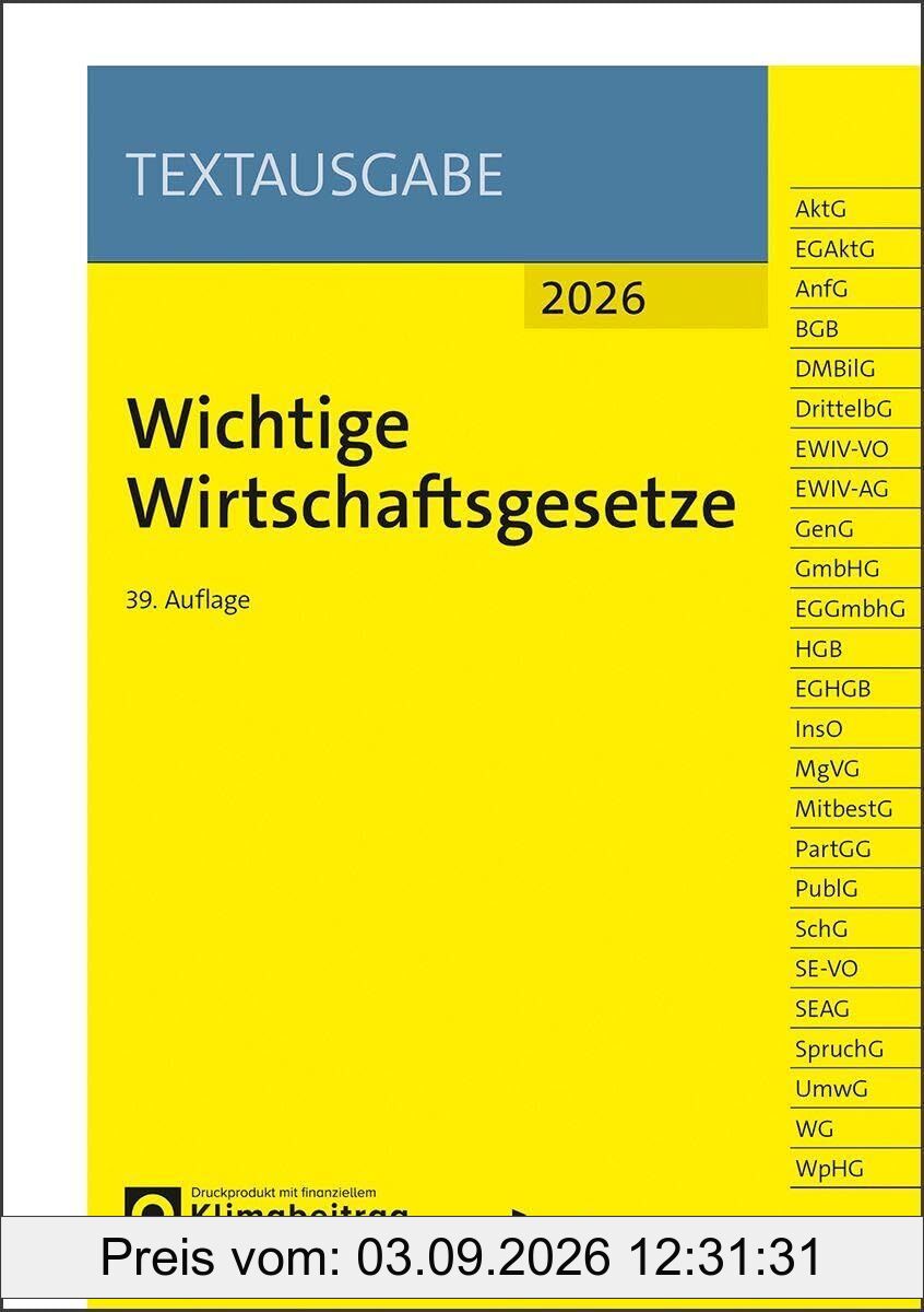 Wichtige Wirtschaftsgesetze