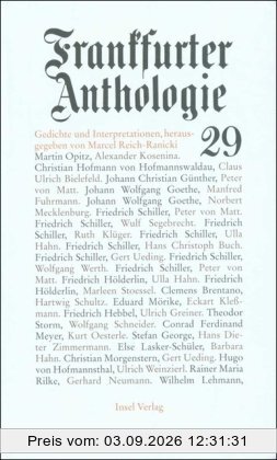 Frankfurter Anthologie. Gedichte und Interpretationen: Neunundzwanzigster Band: 29