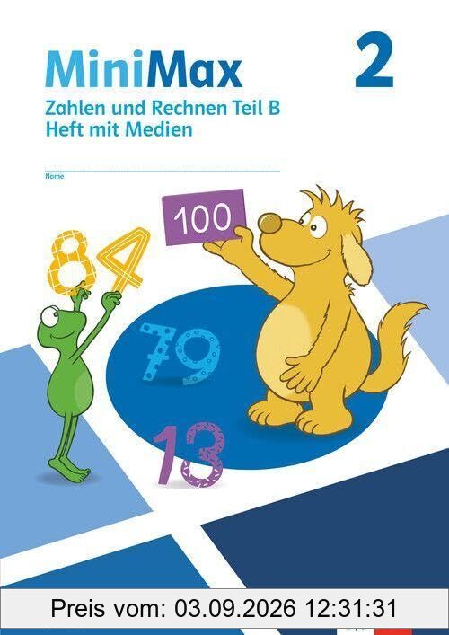MiniMax 2. Zahlen und Rechnen Teil B - Verbrauchsmaterial mit Medien Klasse 2