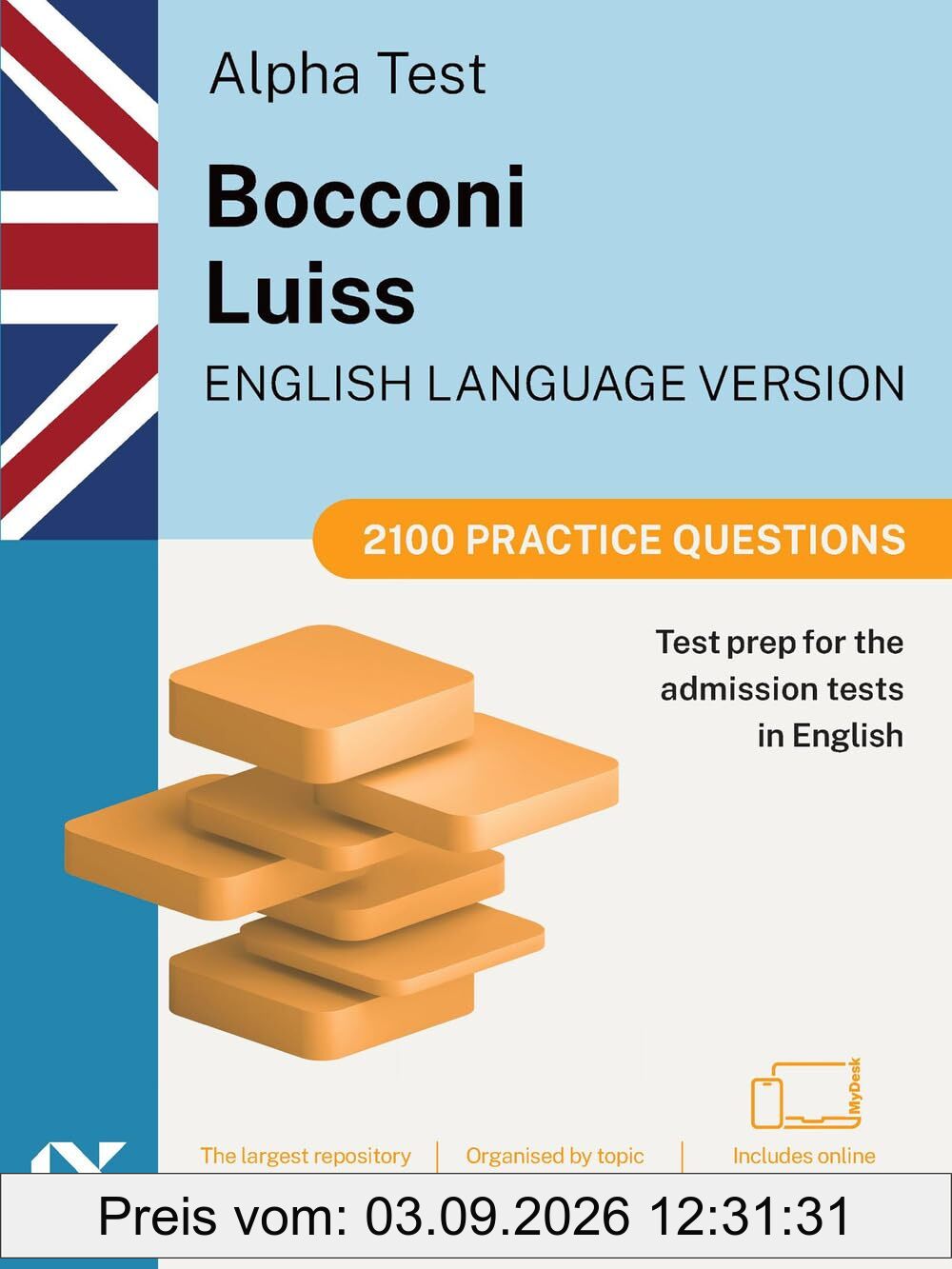 Alpha Test Bocconi Luiss English version 2026-2027. 2100 practice questions. Test prep for the admission tests in English. With online simulator (TestUniversitari)