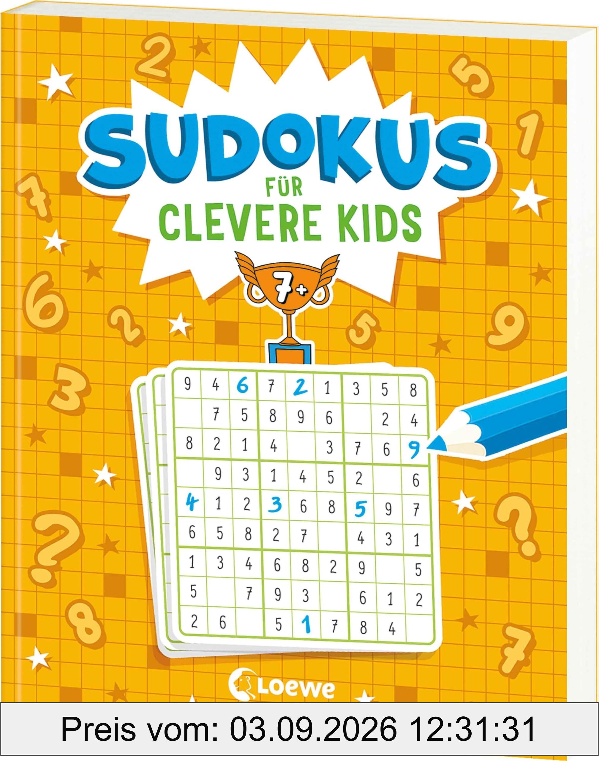 Sudokus für clevere Kids 7+ [gelb]: Zahl für Zahl zum Sudoku-Profi! - Knifflige Zahlen-Rätsel mit verschiedenen Schwierigkeitsgraden und Tipps ab 7 Jahren - Fördert das logische Denken