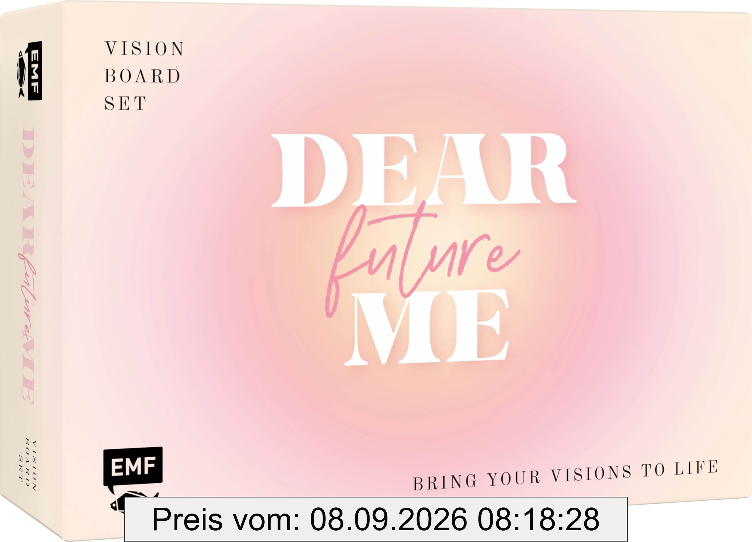Vision Board: Dear Future Me – Bring your visions to life: Das Komplett-Set mit Workbook, Bildvorlagen, A2-Poster, 24 Aktivitätskarten und ganz viel Inspiration für deine Wünsche und Ziele