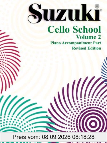 Suzuki Cello School, Vol 2: Piano Acc (Suzuki Method Core Materials)
